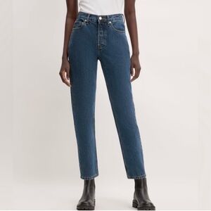 Everlane 90s Cheeky Jean Straight Size 31 Medium Blue Organic Cotton NWT